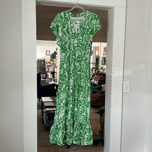 Anthropologie - Maeve - Green Floral Dress